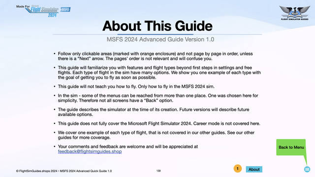 MSFS 2024 Advanced Quick Guide